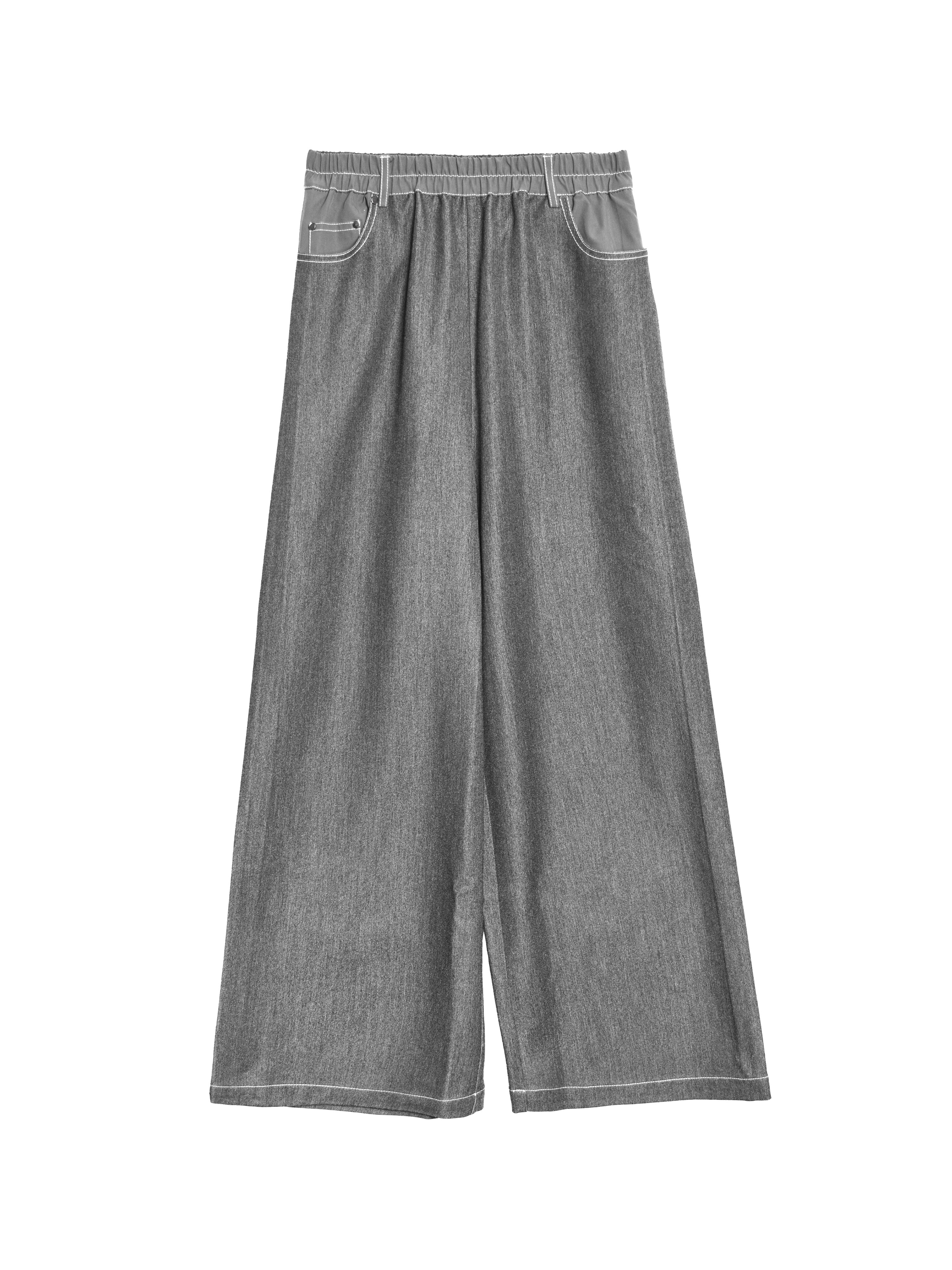 Contrast-Stitching Patchwork Pants - 26WRB234D