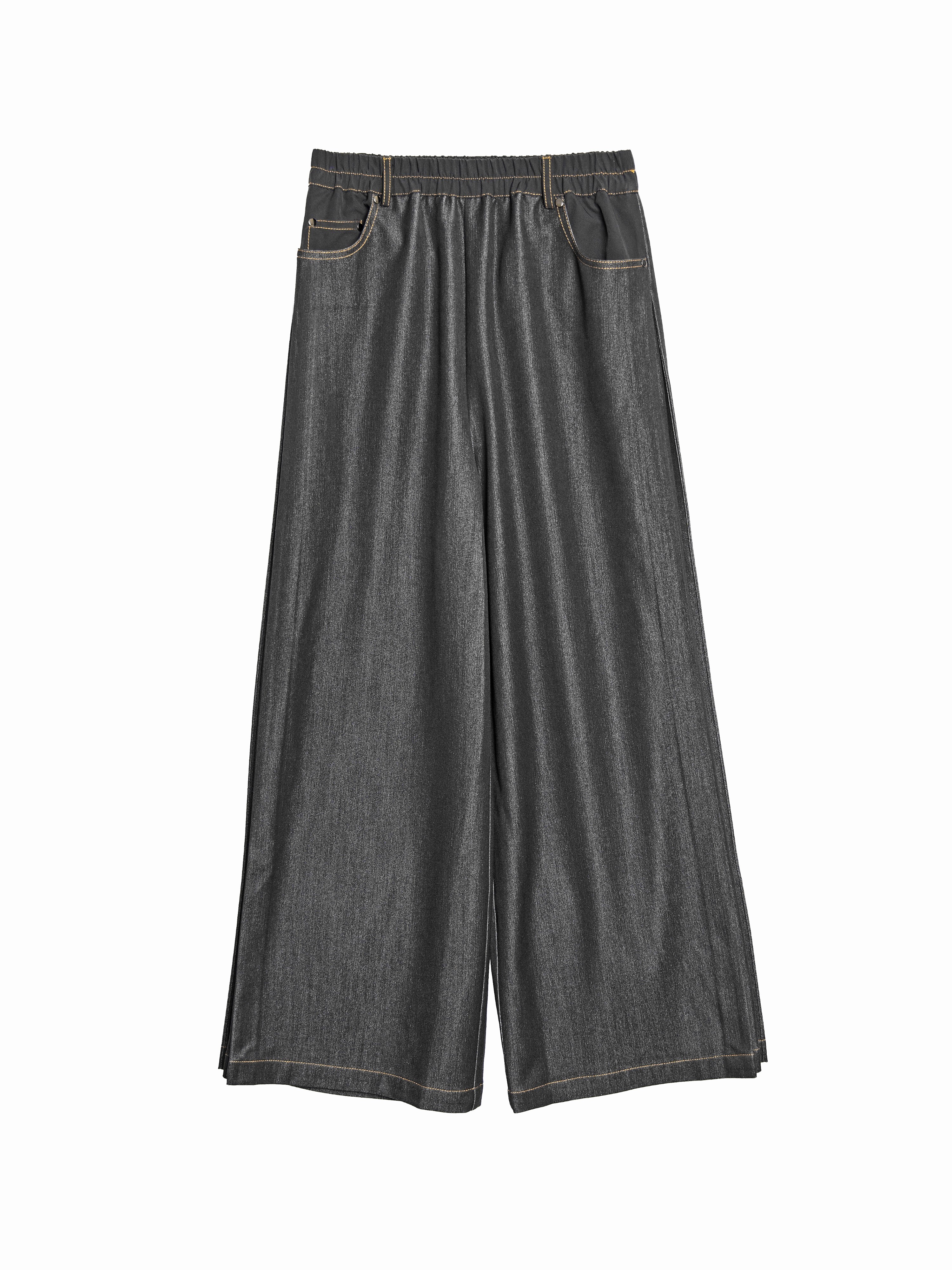 Contrast-Stitching Patchwork Pants - 26WRB234D