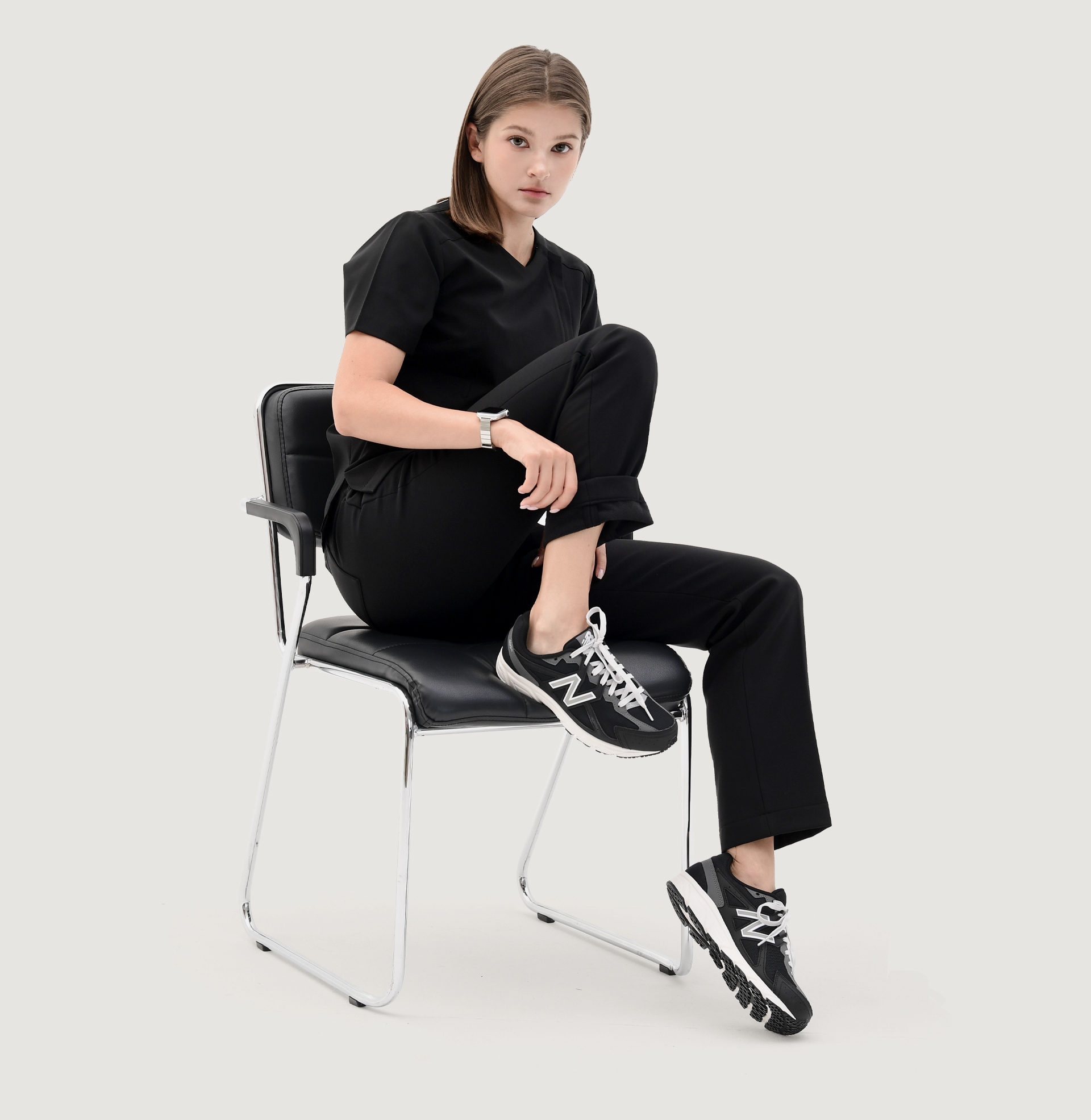 260605 EASYLIGHT 女款保暖刷毛褲 曜石黑