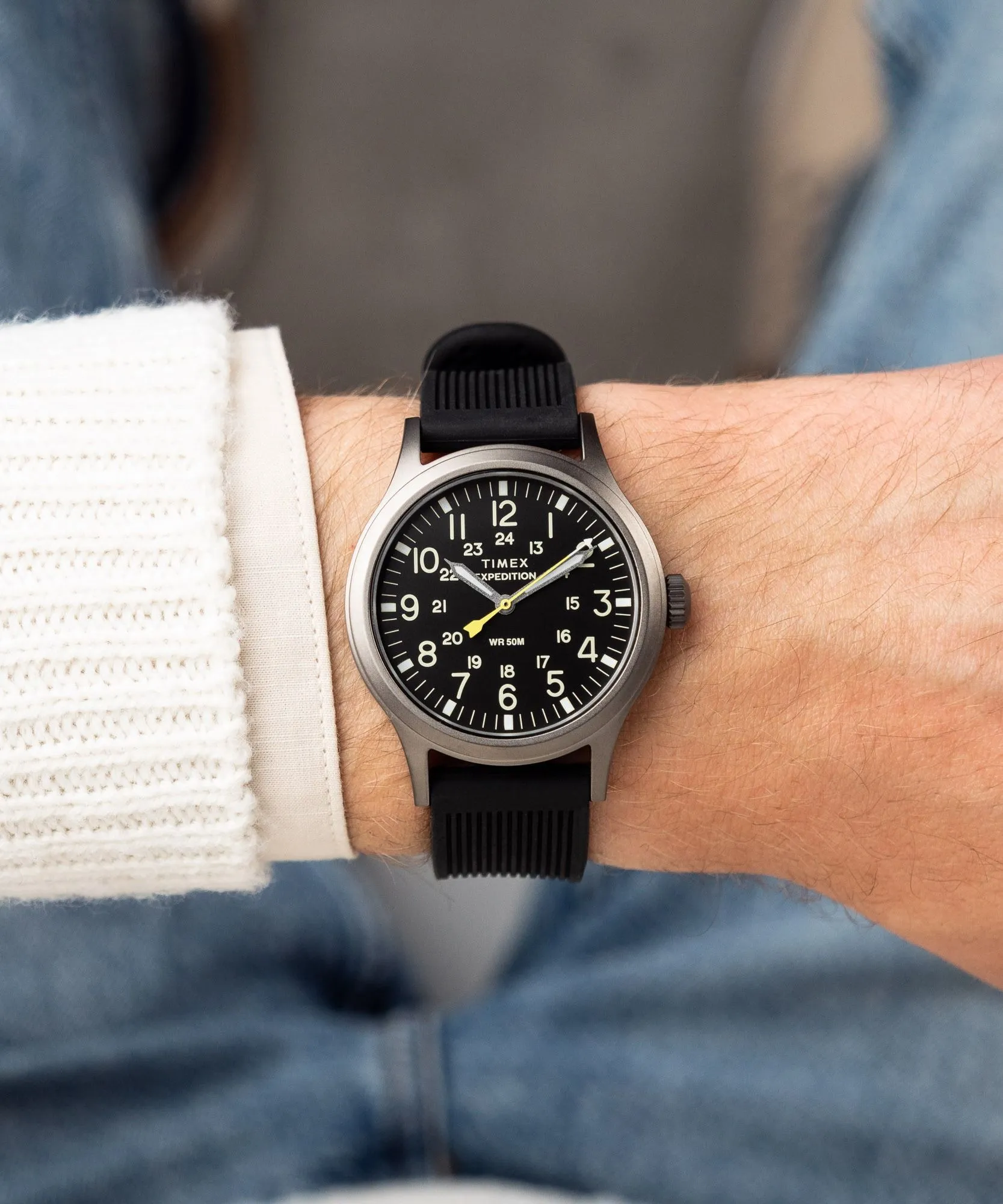 萬年鐘錶 - TIMEX 天美時 Expedition Scout  休閒探險家橡膠錶帶男錶 TW2Y63300 錶徑40MM