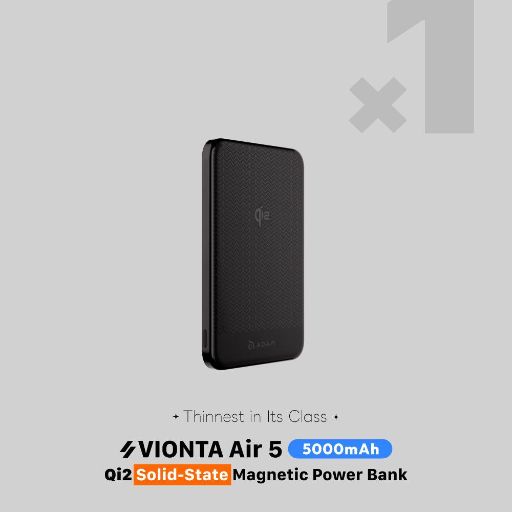 VIONTA Air 5 Qi2 Solid-State Magnetic Power Bank