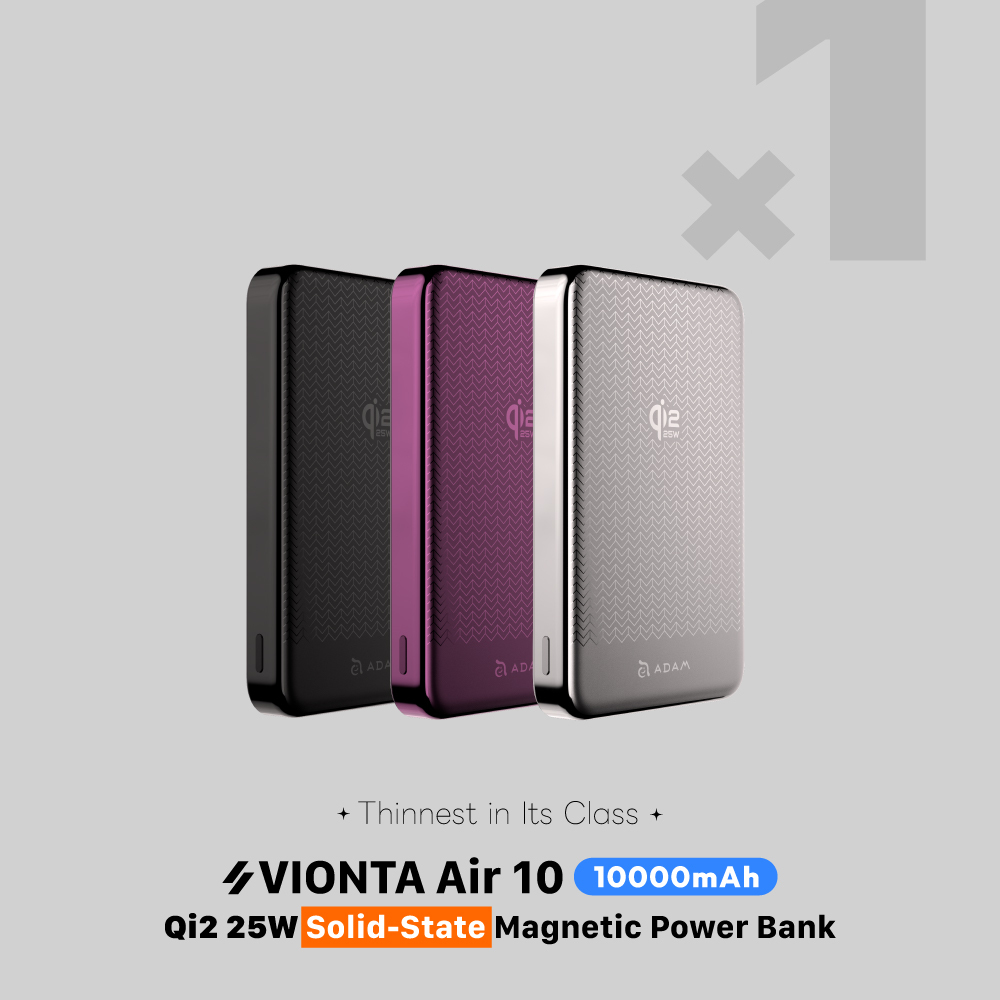 VIONTA Air 10 Qi2 25W Solid-State Magnetic Power Bank