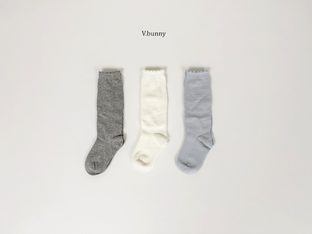 正韓冬Vbunny 莫蘭迪色系中筒襪(三入)