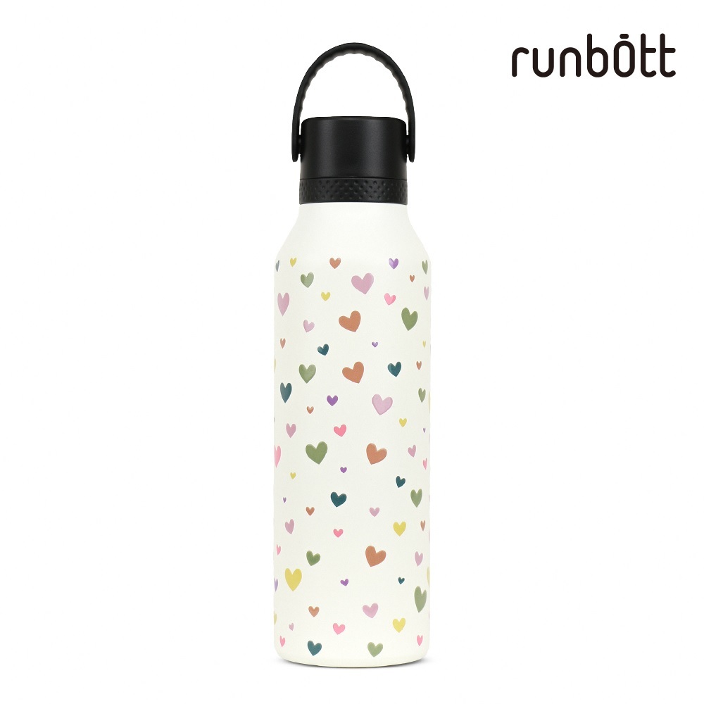 【runbott】Mii 輕量陶瓷保溫瓶600ml_彩虹愛心