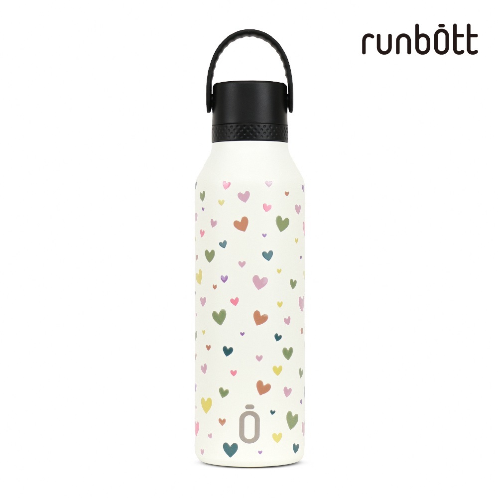 【runbott】Mii 輕量陶瓷保溫瓶600ml_彩虹愛心
