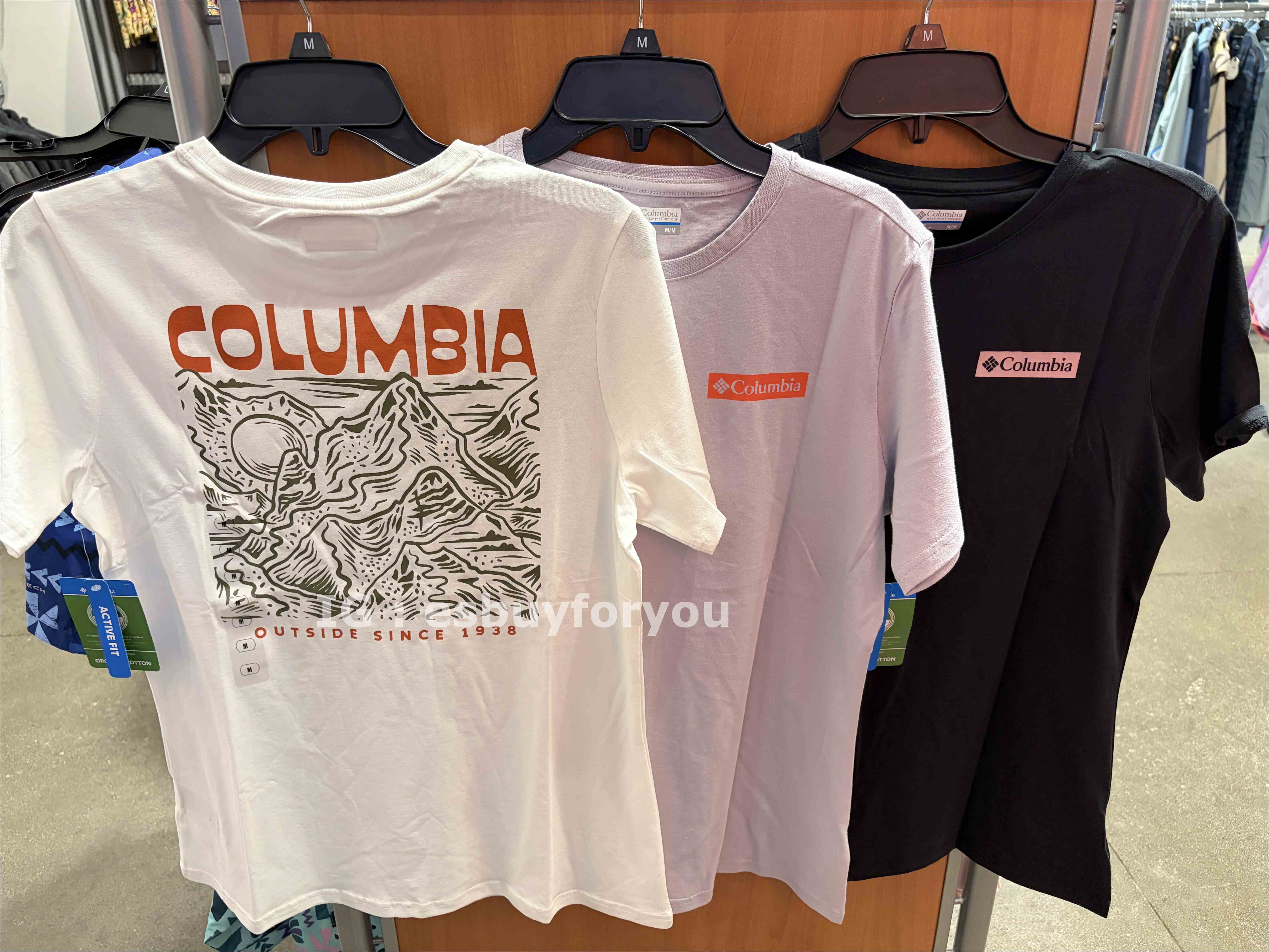 Columbia  女大人 造型山脈 正反圖案 短TEE (3色)