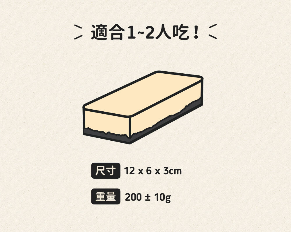 開心果baby日曆蛋糕尺寸:12x6x3cm, 200g
