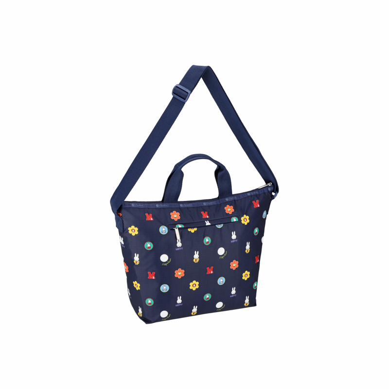 DELUXE 手挽斜揹兩用袋 (MIFFY NAVY POLKA DOT)