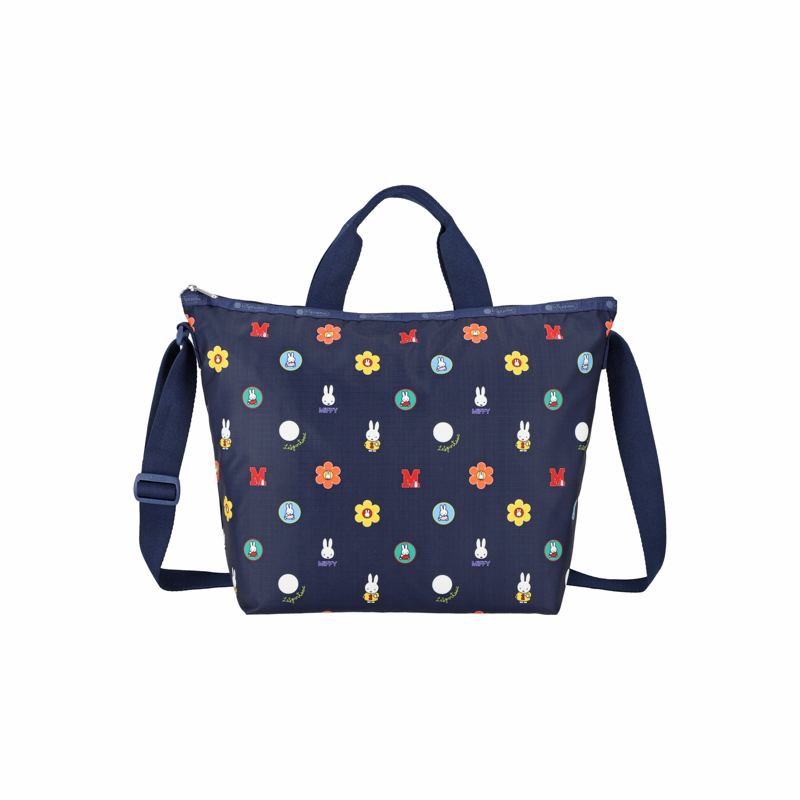 DELUXE 手挽斜揹兩用袋 (MIFFY NAVY POLKA DOT)