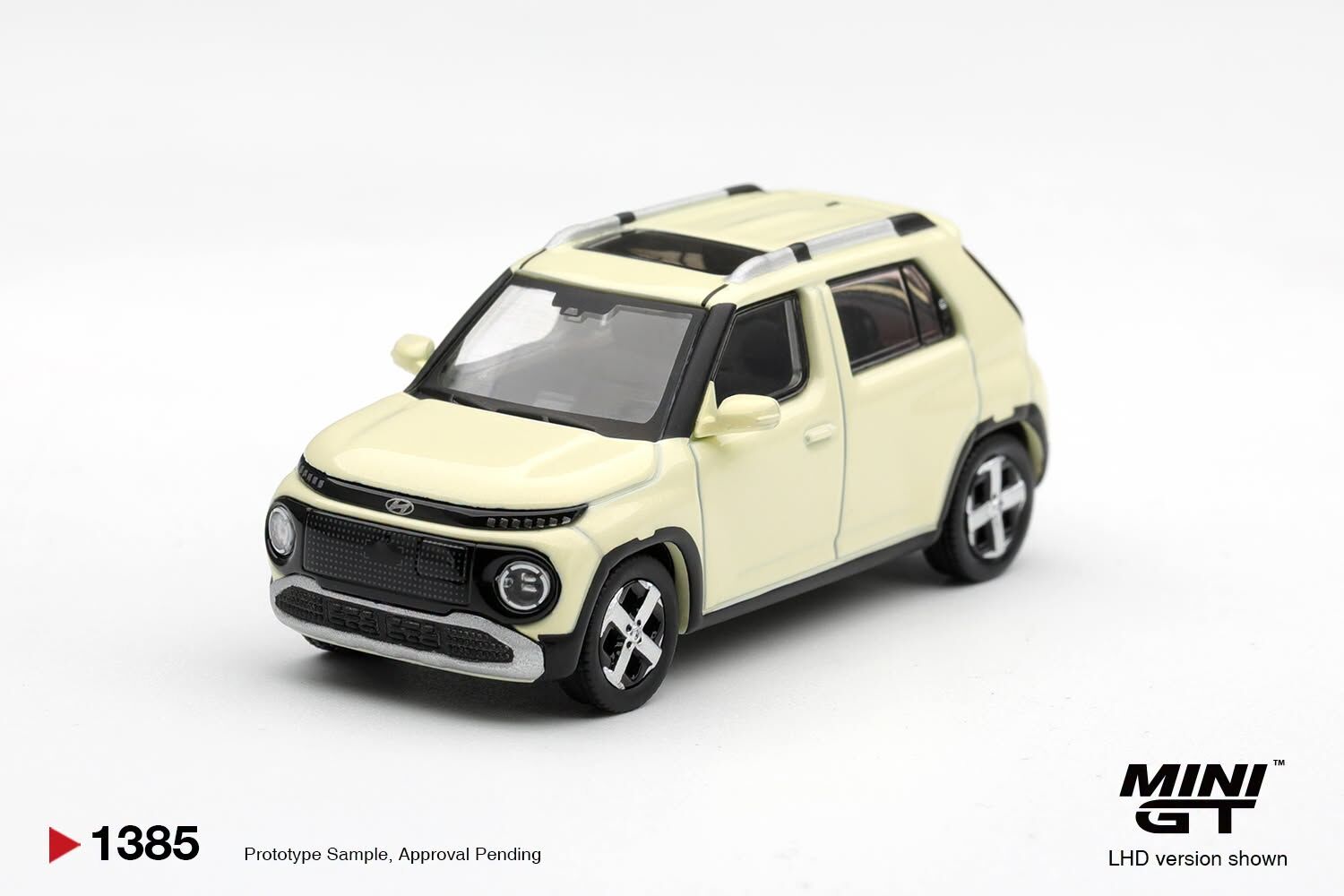 [預訂] Mini GT #1385 現代Hyundai Casper 牛油忌廉黃珍珠漆