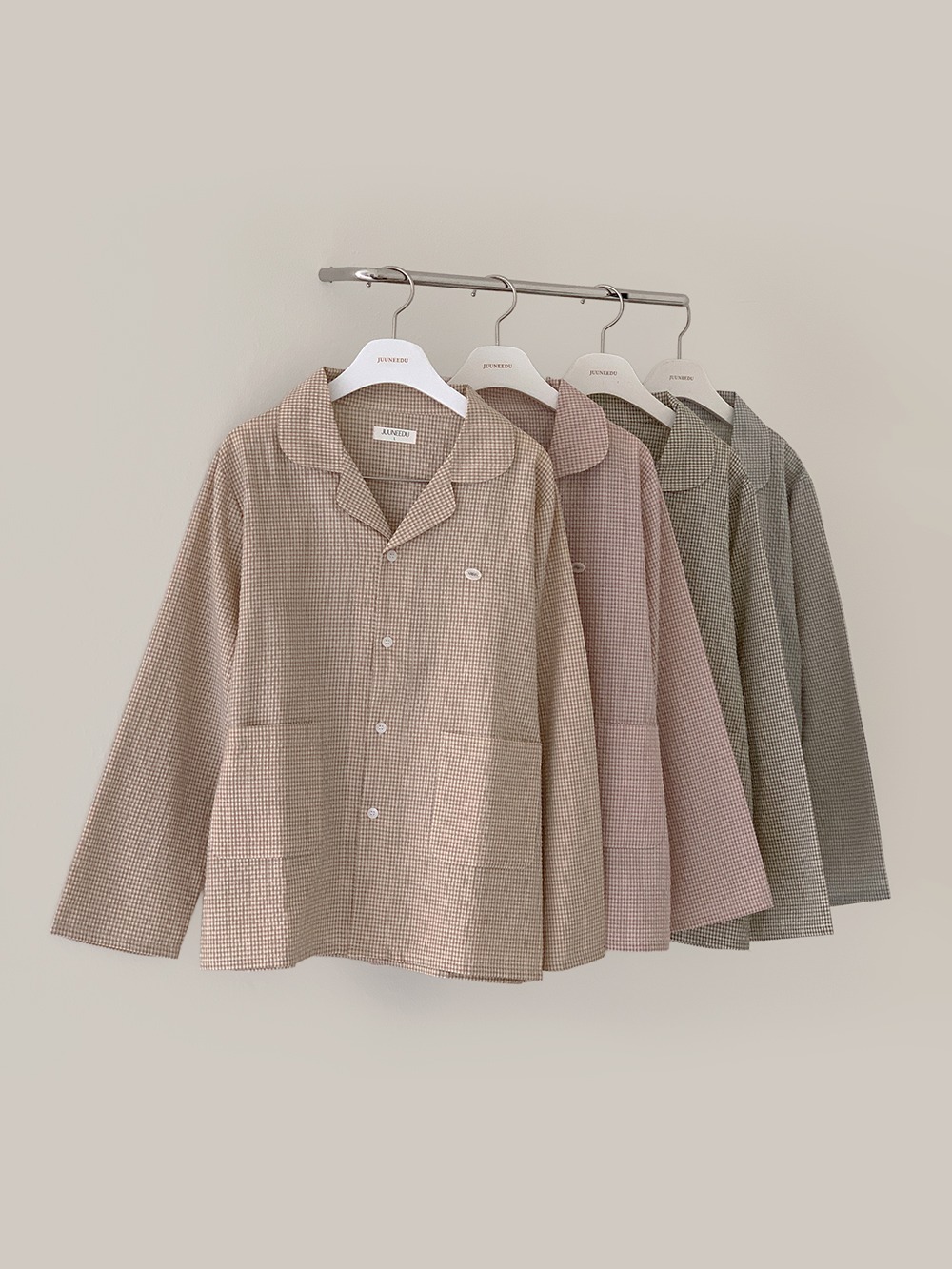Juuneedu｜[長袖睡衣] Soy Tartan Check Pajama [4 colors]