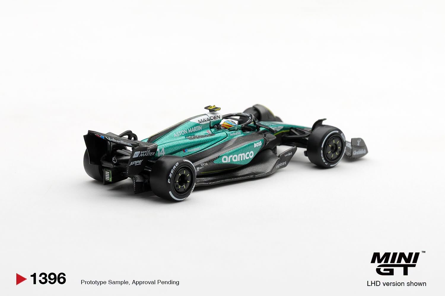 [預訂] Mini GT #1396 馬田Aston Martin AMR24 #14 Fernando Alonso 2024年F1拉斯維加斯大獎賽