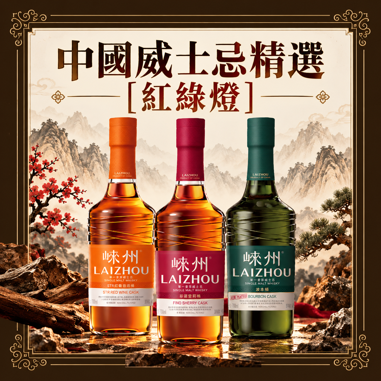 Selection of Chinese Whiskies [Traffic Lights] - ZWF37
