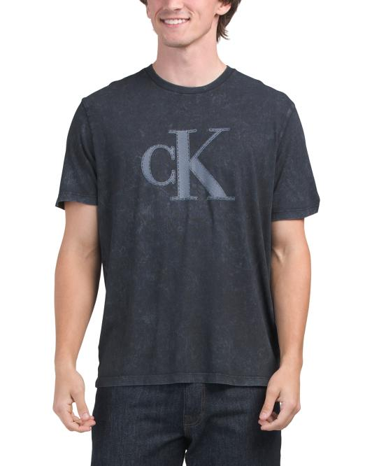 【預購】CALVIN KLEIN N093012 圖案短袖上衣
