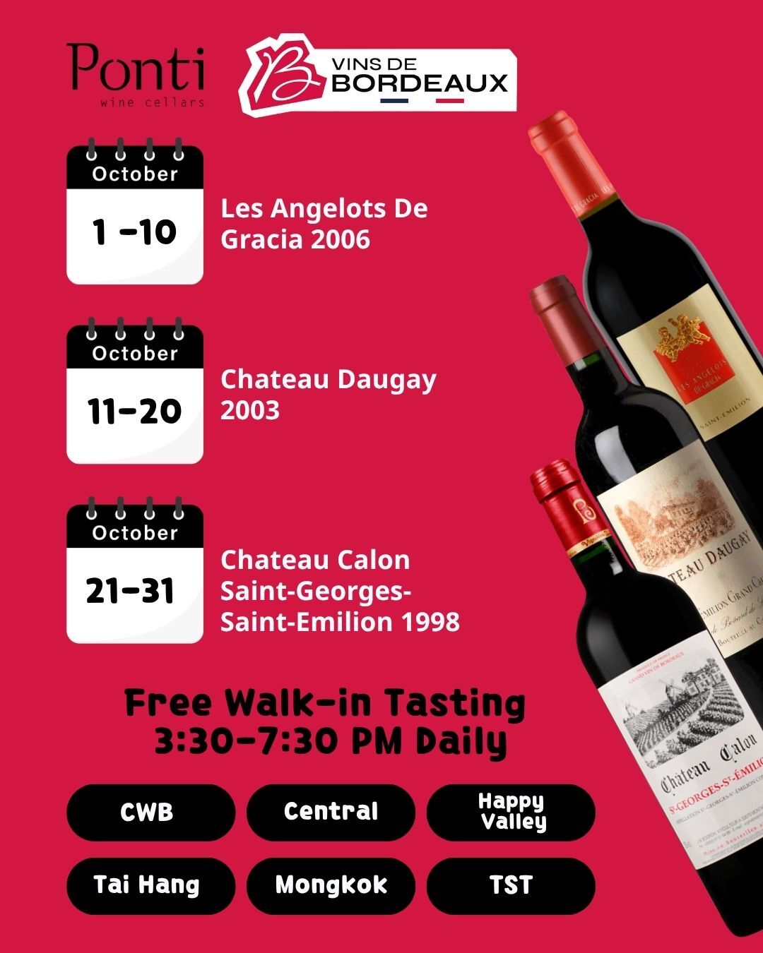 Walk-in tasting at Bordeaux Wine Weeks