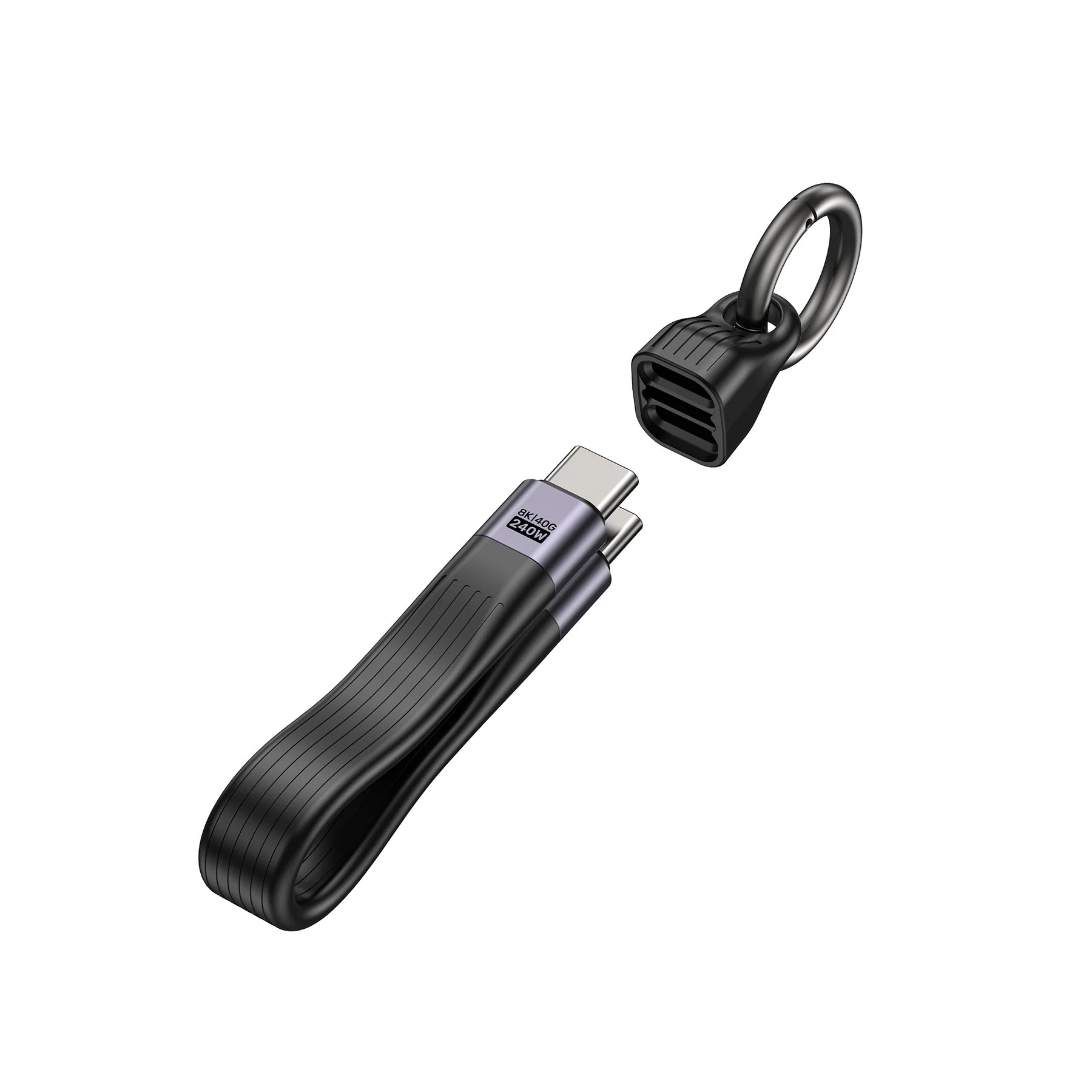 UNITEK - 全功能 USB4 鑰匙扣型充電線 (240W快速充電)(40GB) | 8K@60Hz 視訊輸出 | Fast Charging PD3.1