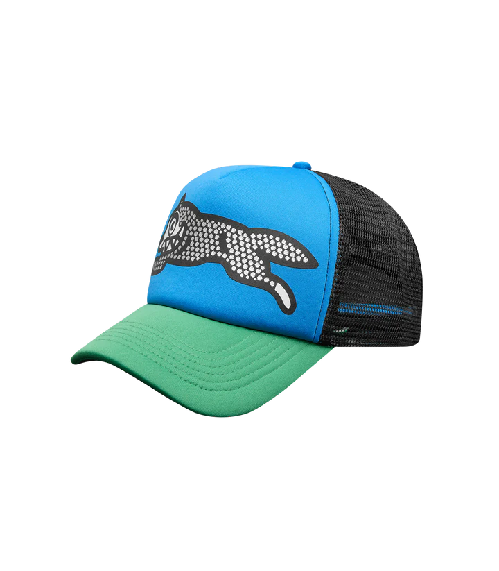 GLITTER RUNNING DOG TRUCKER CAP