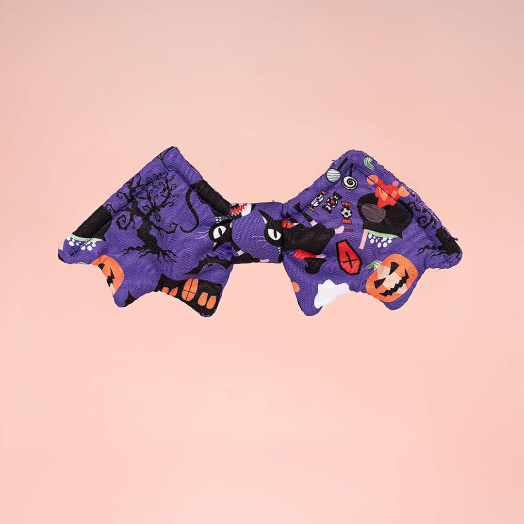 ハロウィン バット ボウタイ（パープル）