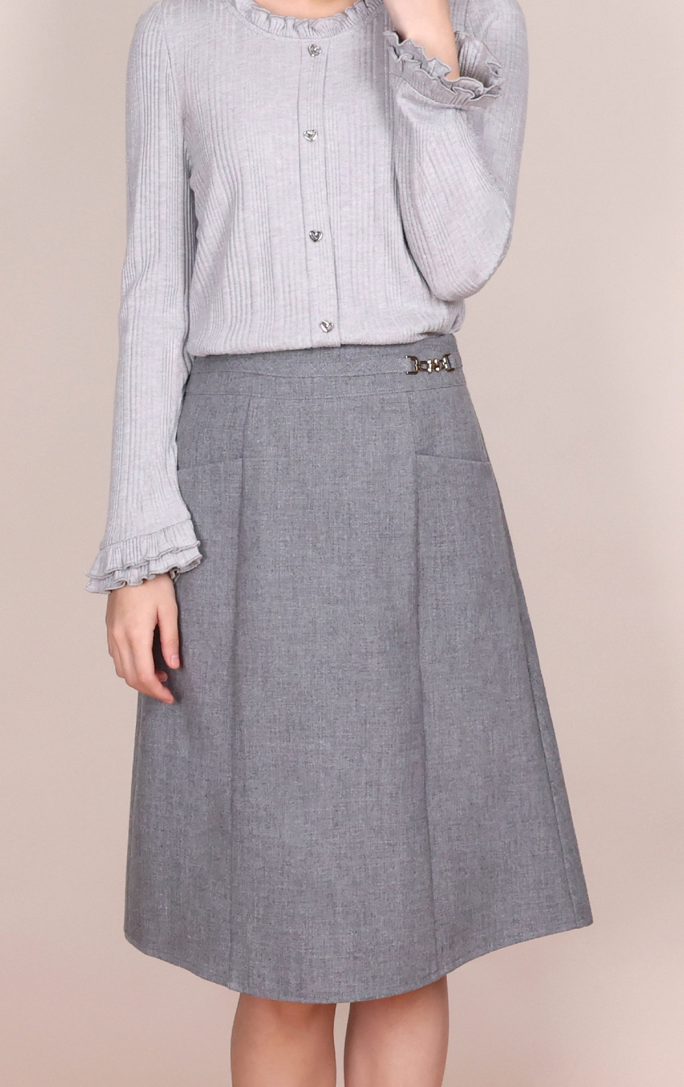 Sleek Tailored A-Line Skirt SK0838
