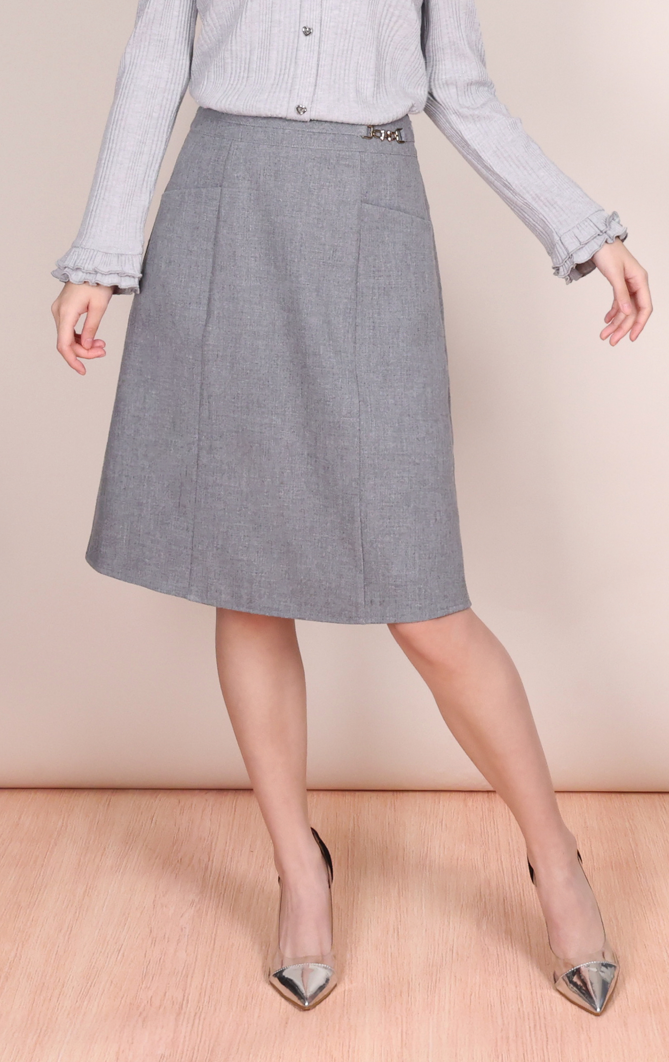 Sleek Tailored A-Line Skirt SK0838