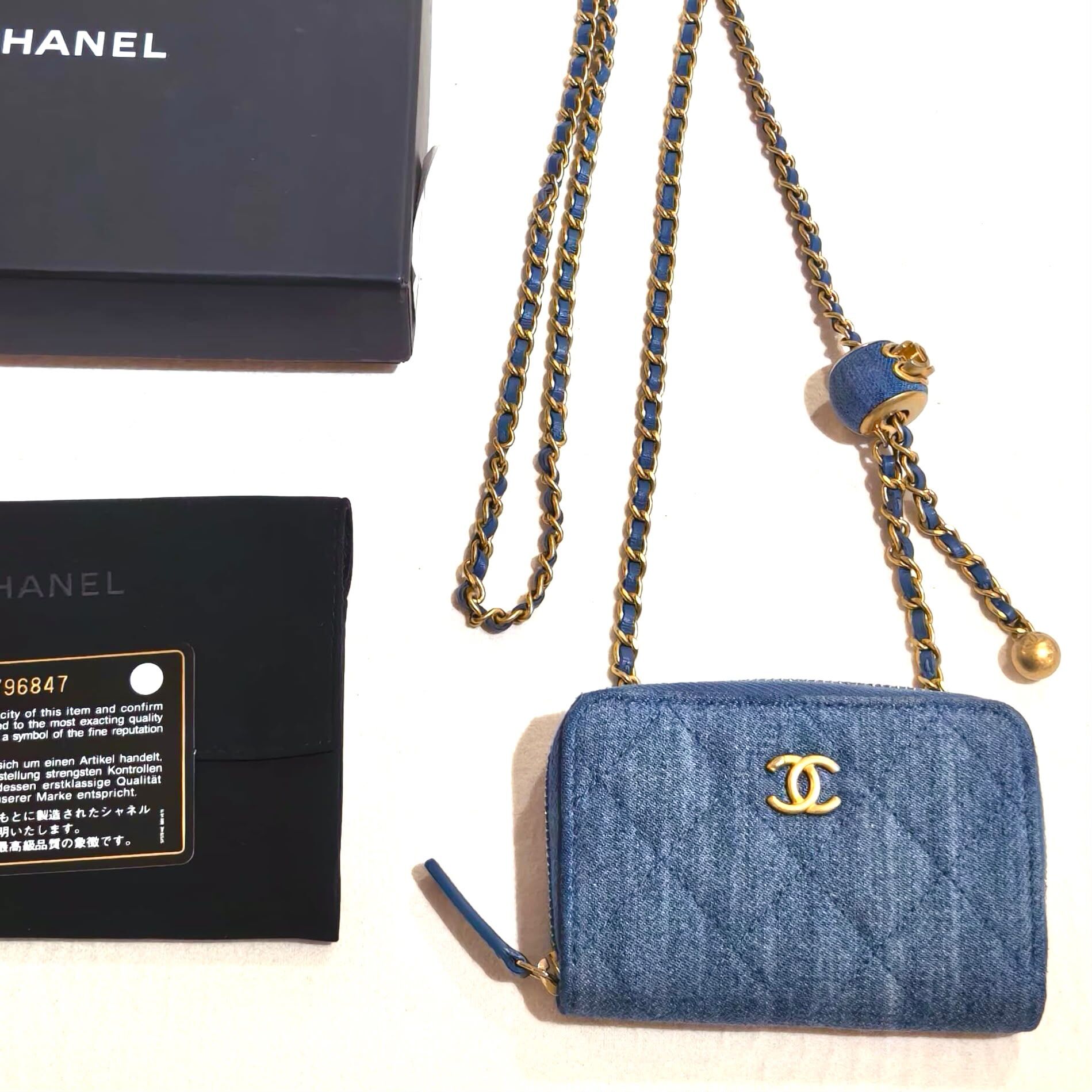 98%NEW二手CHANEL牛仔金波袋/小廢包#香奈兒金球袋 #香榭站正品
