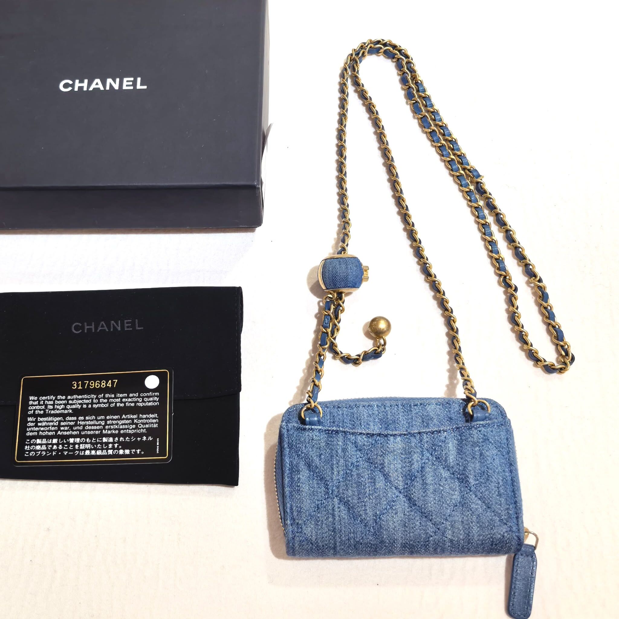 98%NEW二手CHANEL牛仔金波袋/小廢包#香奈兒金球袋 #香榭站正品