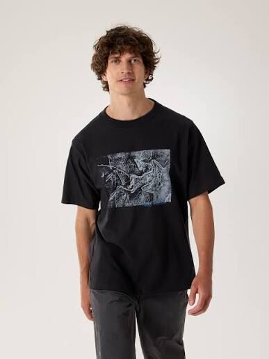 Arcteryx Kragg Cotton Lithographica SS M Black
