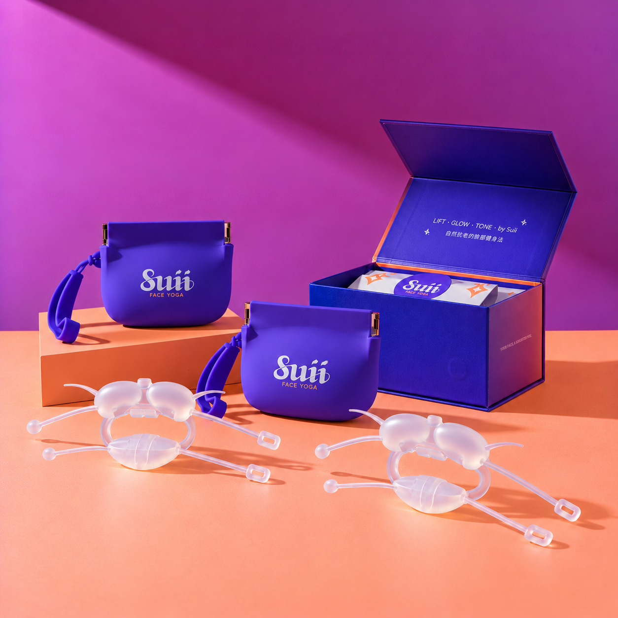 ［居家與隨身雙件組］Suii FaceFit 顏練器｜臉部運動工具
