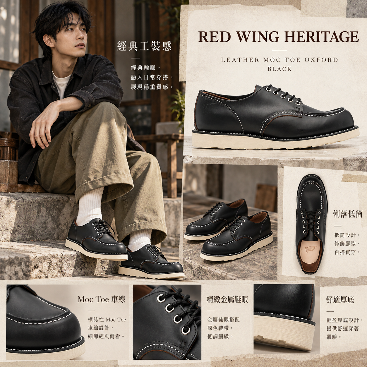 【預購】RED WING HERITAGE N093016 Shop Moc Toe 男裝皮鞋