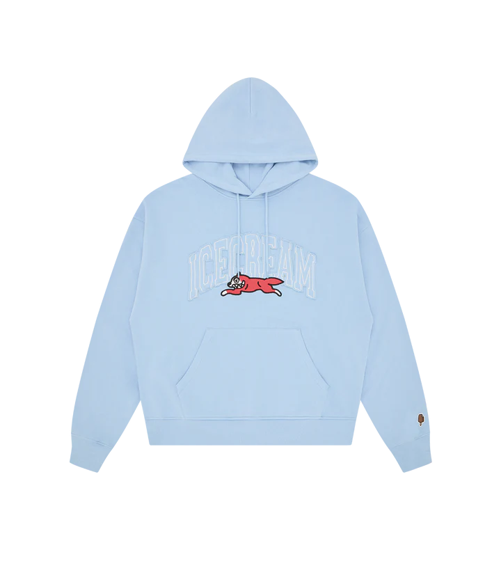 COLLEGE APPLIQUE RUNNINGDOG POPOVER HOOD