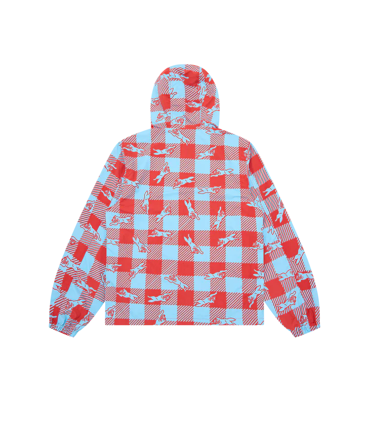 CHECKER RUNNING DOG HOODED WINDBREAKER