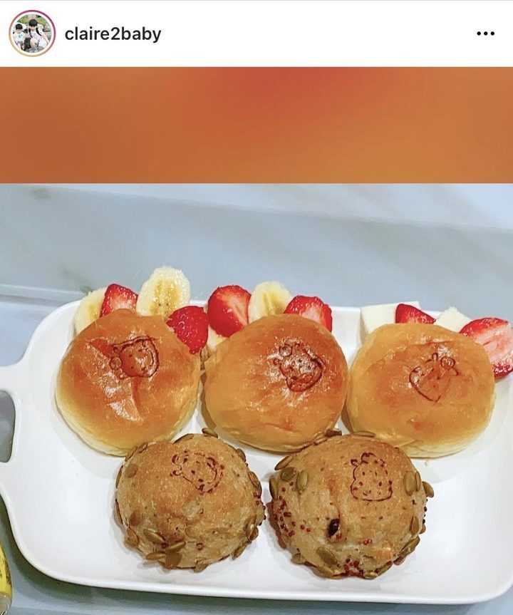 河粉在 IG 分享的小河馬麵包吃法