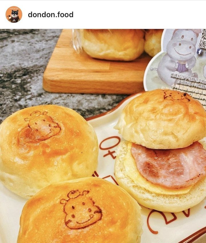 河粉在 IG 分享的小河馬麵包吃法