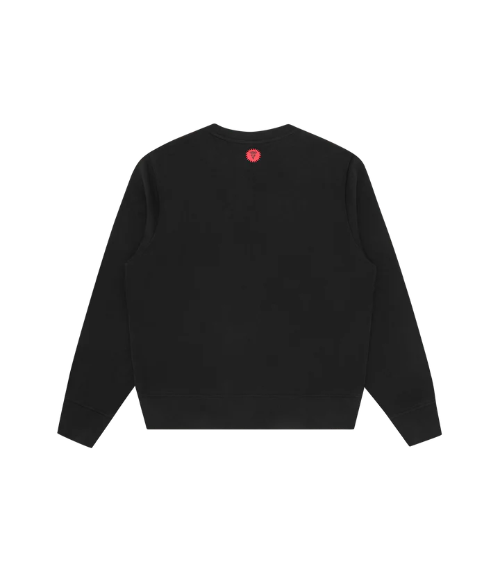 APPLIQUE JUMBO RUNNING DOG CREWNECK