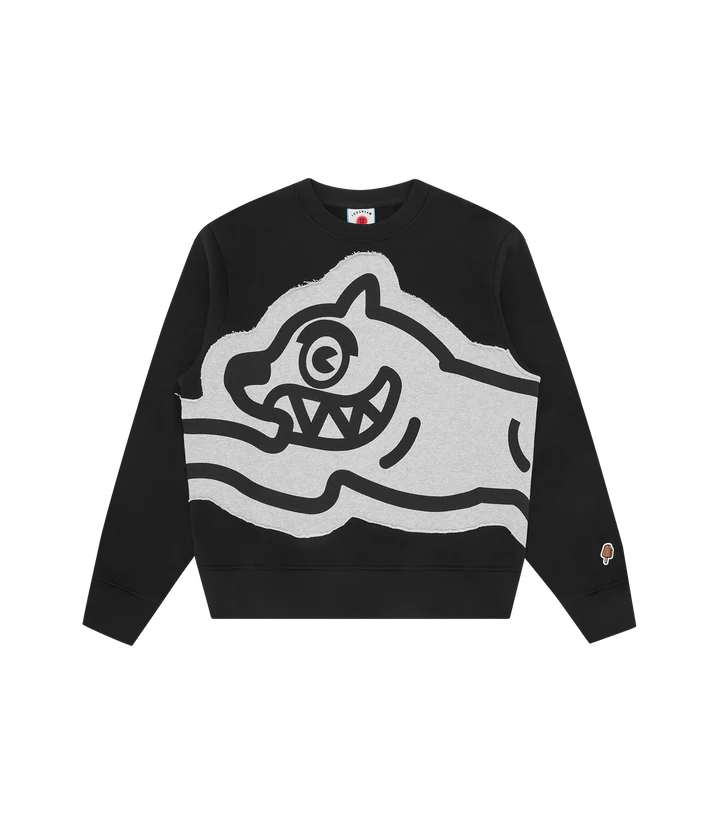 APPLIQUE JUMBO RUNNING DOG CREWNECK
