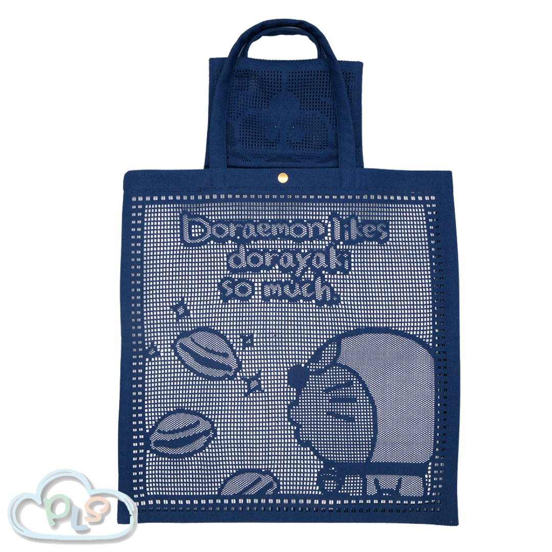 Doraemon X Chikazawa Lace Shop Lace Tote Bag Navy Blue Future Department Store  #40226-1