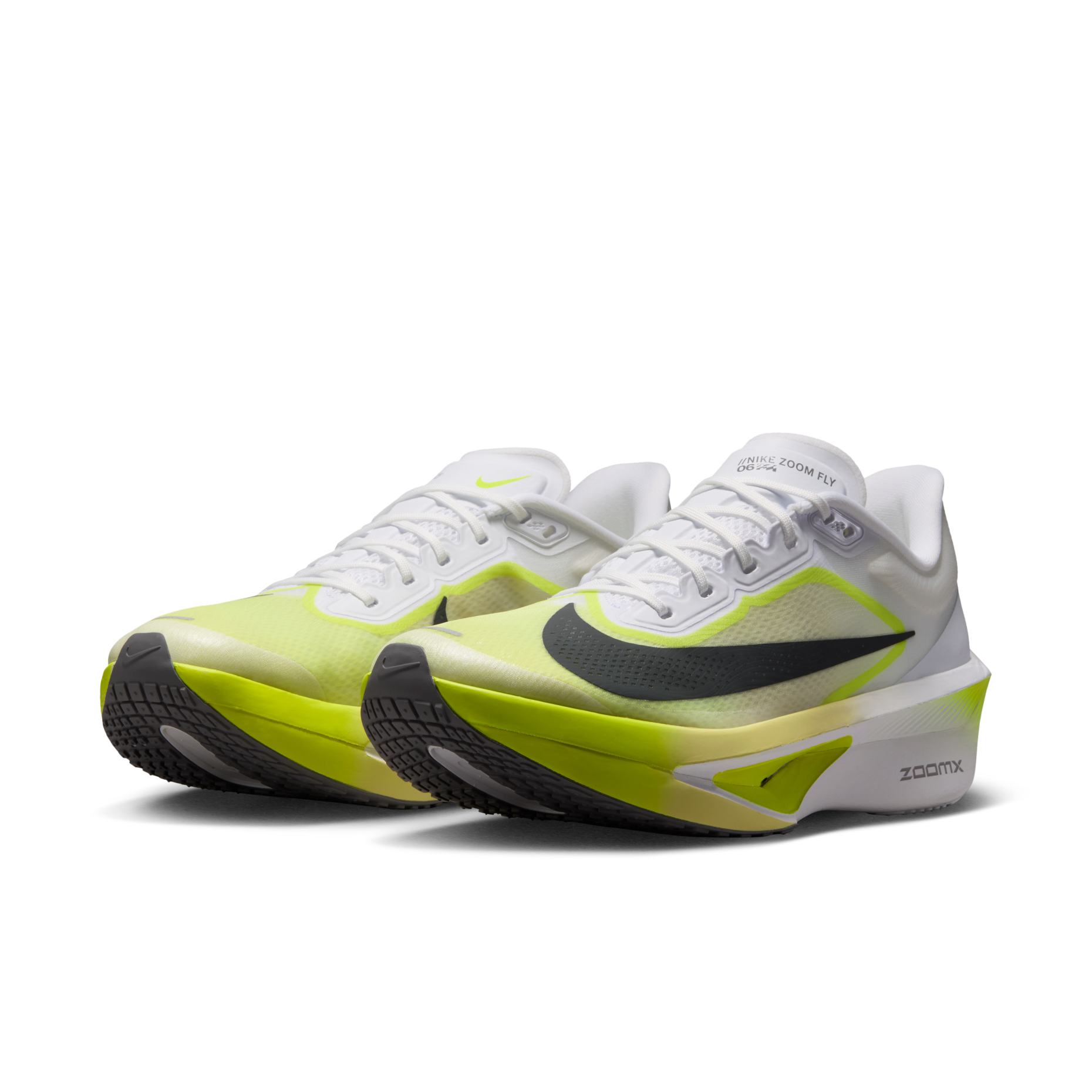 男鞋 NIKE ZOOM FLY 6 白檸檬黃黑 緩震 透氣 碳纖維 慢跑 運動鞋【FN8454-106】