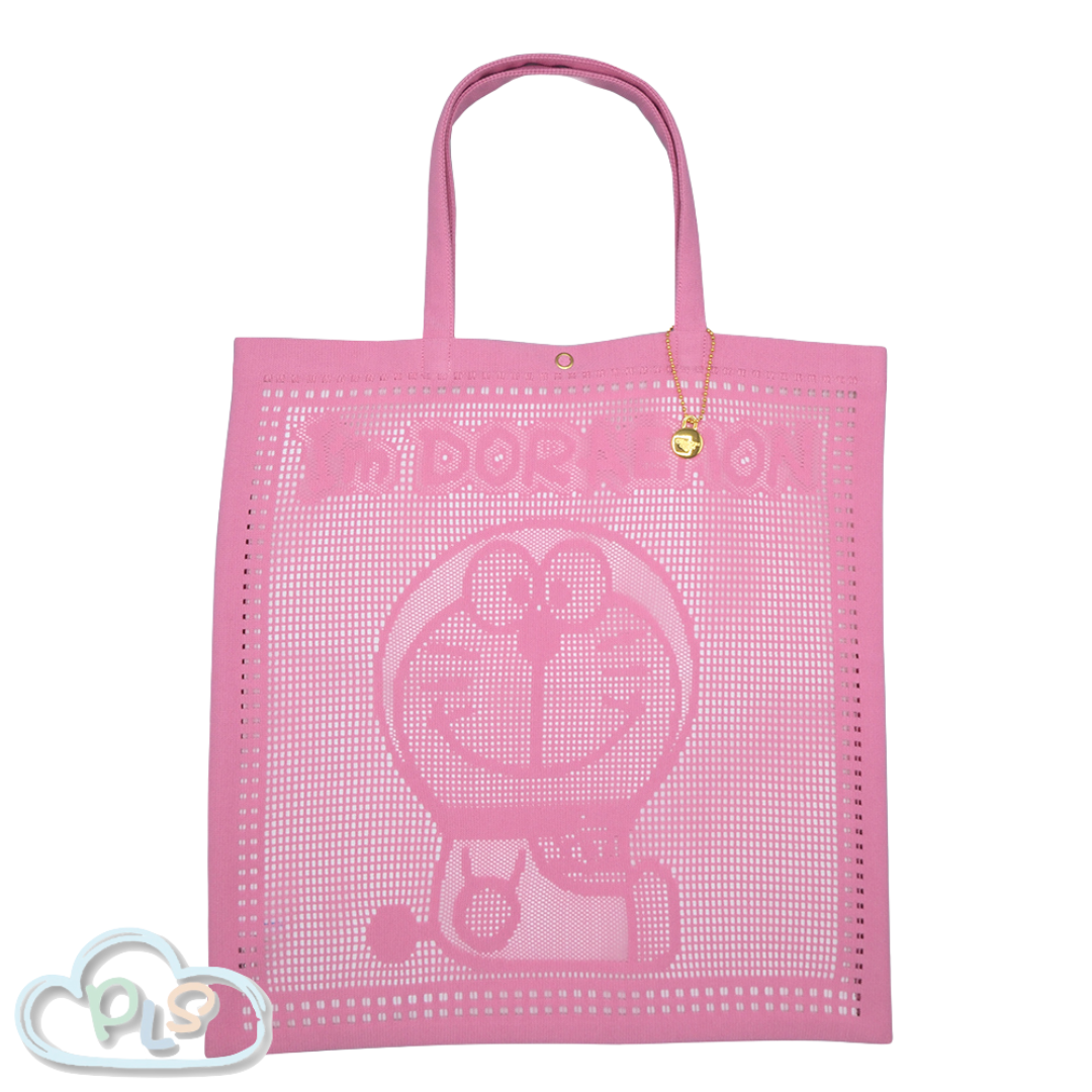 Doraemon X Chikazawa Lace Shop Lace Tote Bag Pink Future Department Store  #40227-1