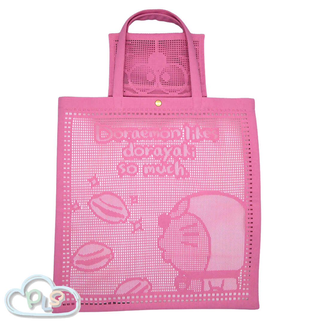 Doraemon X Chikazawa Lace Shop Lace Tote Bag Pink Future Department Store  #40227-1