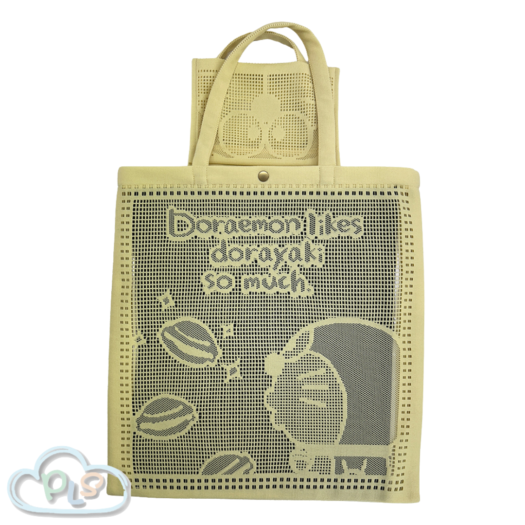 Doraemon X Chikazawa Lace Shop Lace Tote Bag Yellow Future Department Store  #40228-1