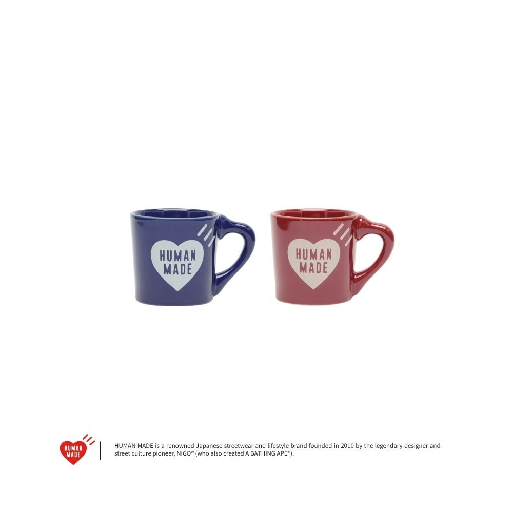 Human Made 愛心Logo陶瓷馬克杯 紅/藍兩色