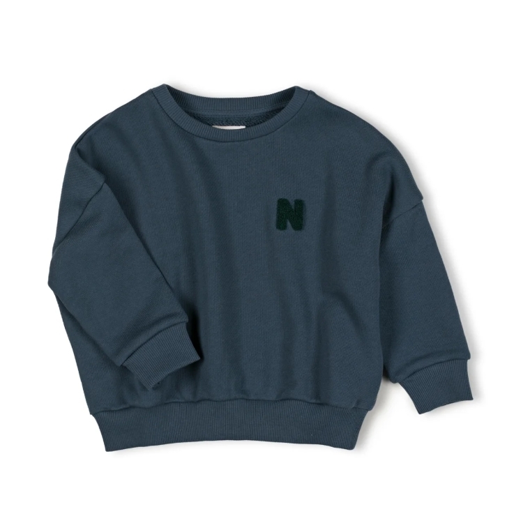 NIXNUT 毛絨字母長袖衛衣 OL SWEATER - WHALE