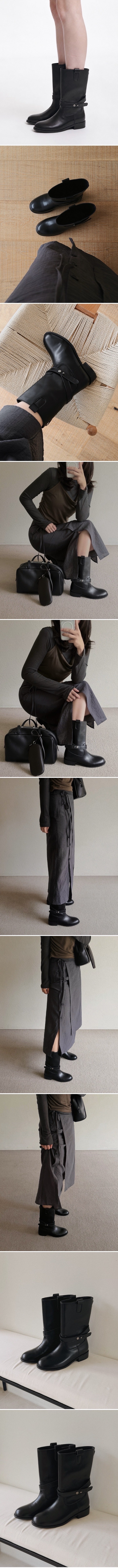Sketch in Love Metal Logo Rider Boots  (MOM)