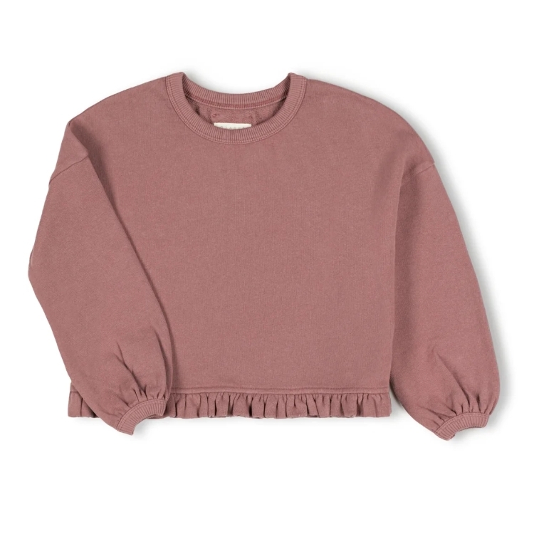 NIXNUT 荷葉邊長袖上衣 LO SWEATER - MAUVE