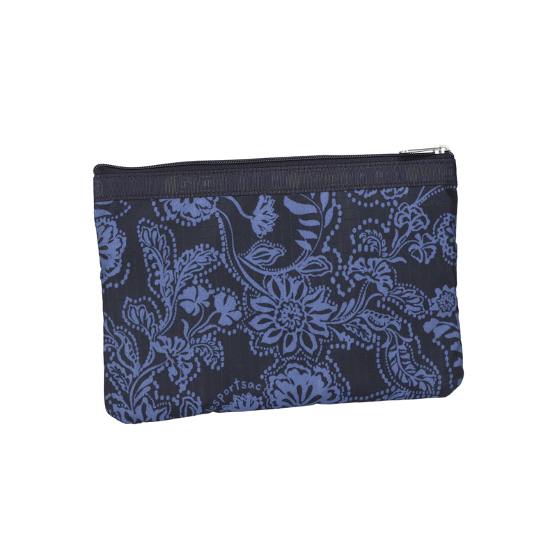 三拉鍊化妝袋 (BOHO PAISLEY NAVY)