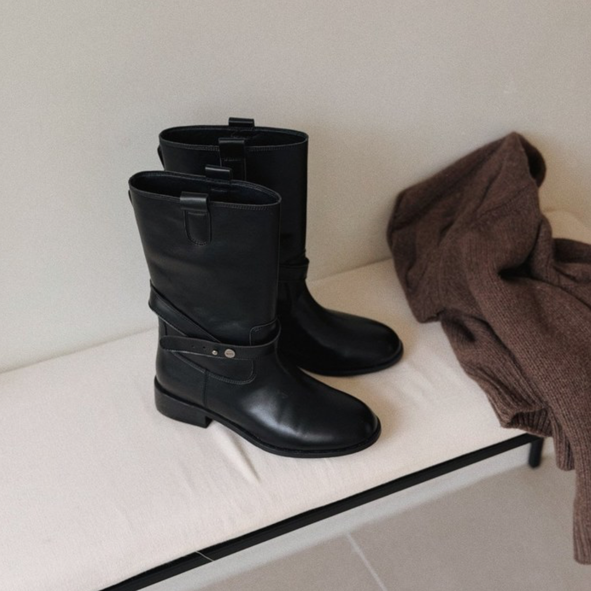 Sketch in Love Metal Logo Rider Boots  (MOM)