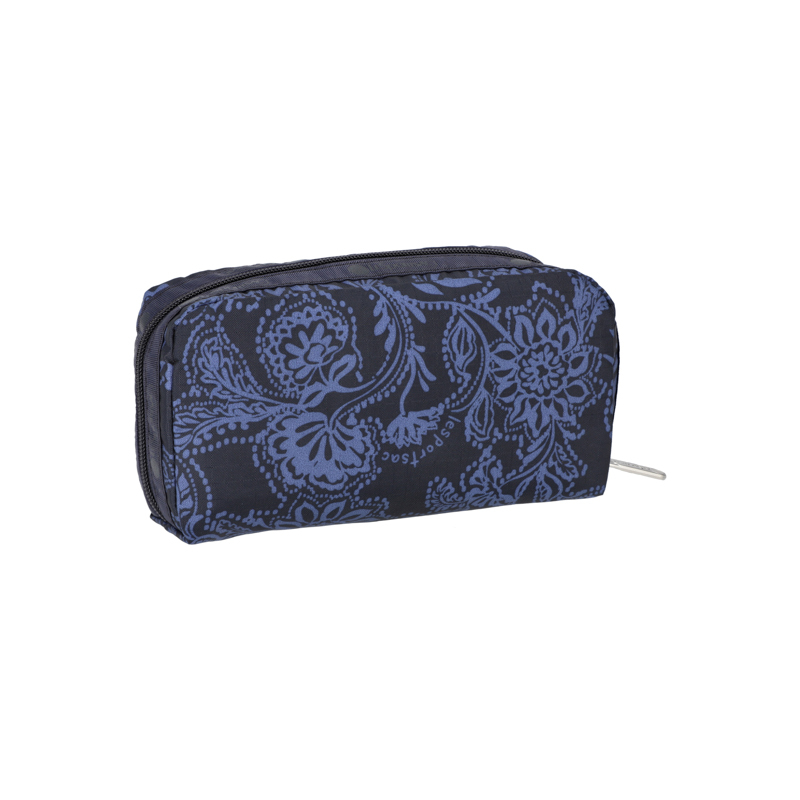 長形化妝袋 (BOHO PAISLEY NAVY)