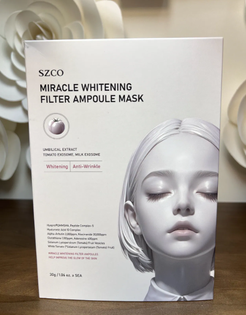 WK59 SZCO煥白安瓶面膜 SZCO MIRACLE WHITENING FILTER AMPOULE MASK (30g*5) (SZ001)