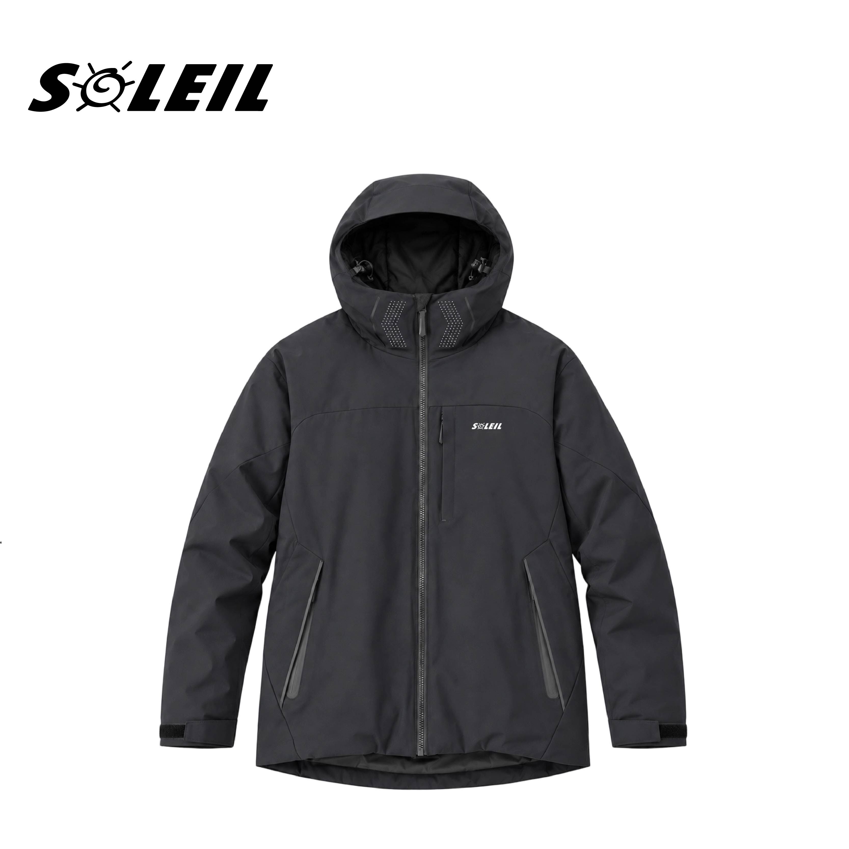 SOLEIL PR棉防風鎖溫外套 男款 (黑藍色) 04SL8273A
