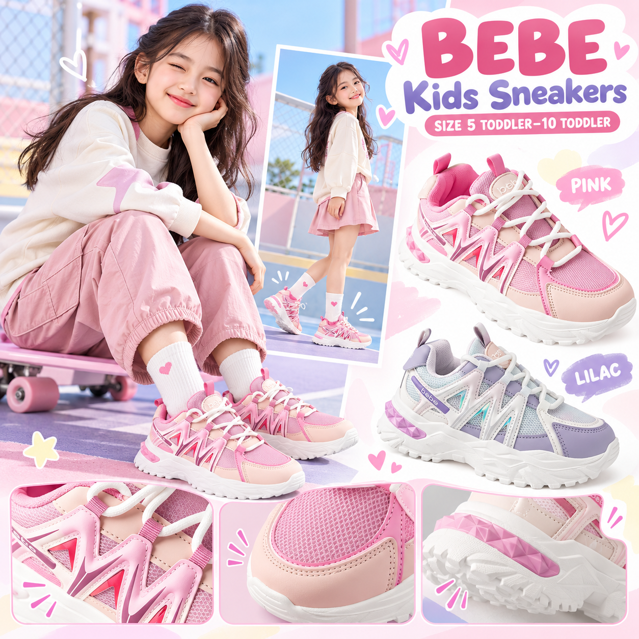 【預購】BEBE N093025 Jogger 童裝運動鞋